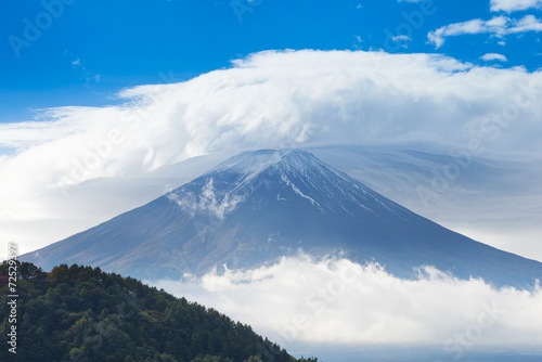 Mt. Fuji in the clouds