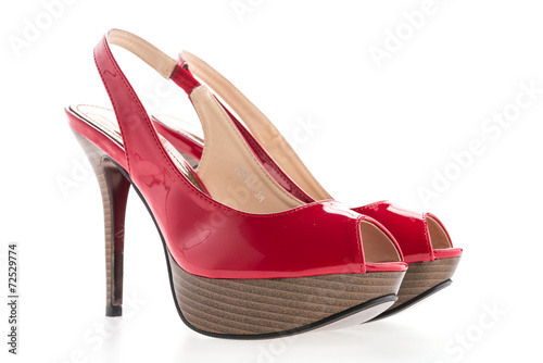 red high heels isolated