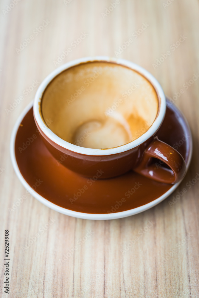 Empty coffee cup