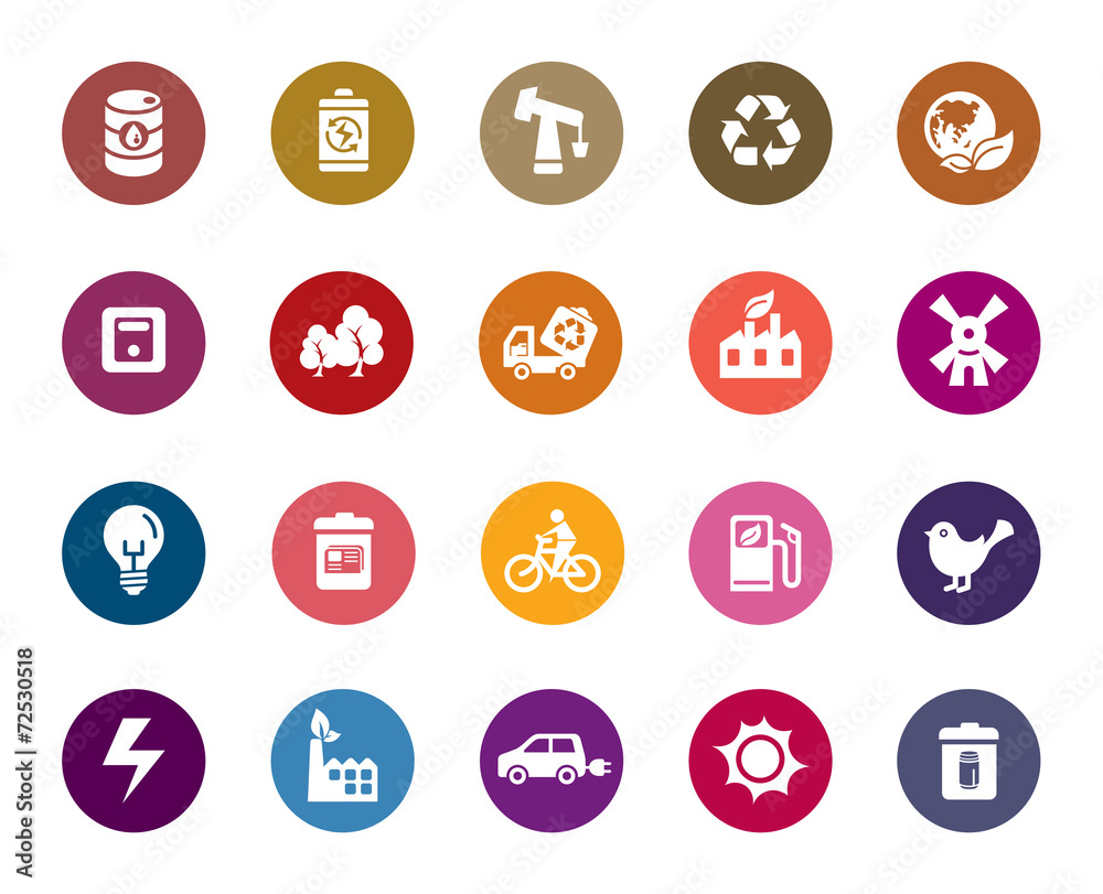 Environmental Protection Color Icons Environmental Protection Color Icons