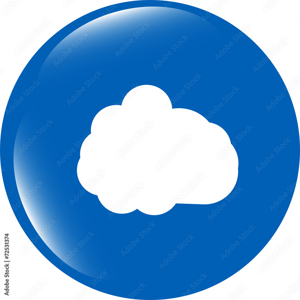 cloud icon web button isolated on white background cloud icon web button isolated on white background