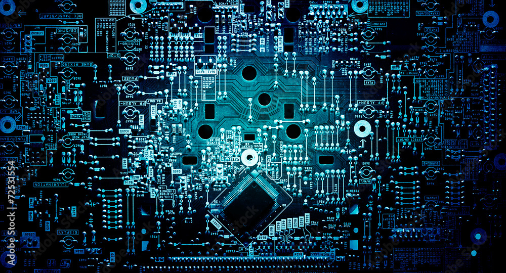 Electronic Circuit Grunge Background Stock Photo Adobe Stock