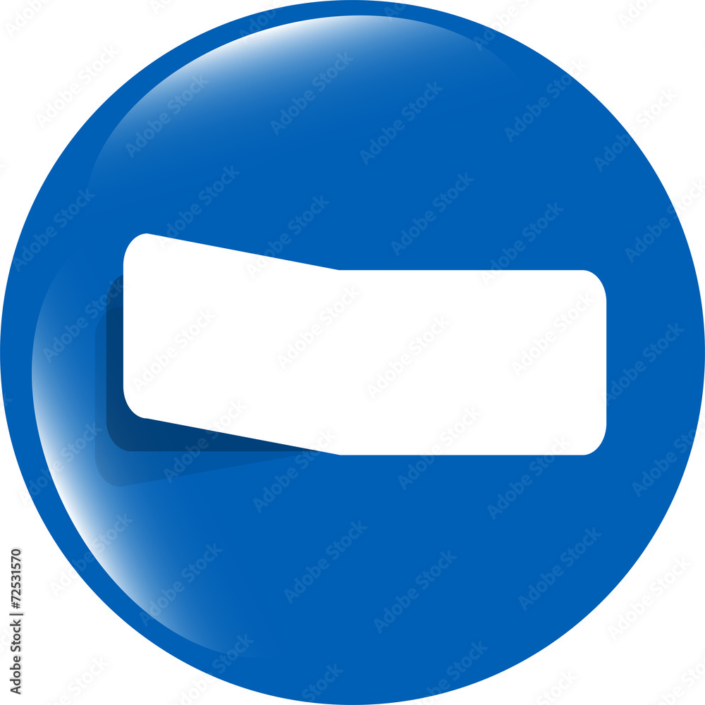 Web buttons for design, icon with empty blank white paper Web buttons for design, icon with empty blank white paper