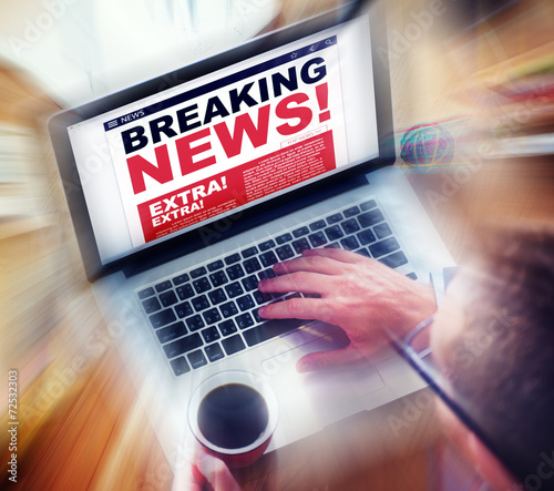 Digital Online Breaking News Headline Concepts