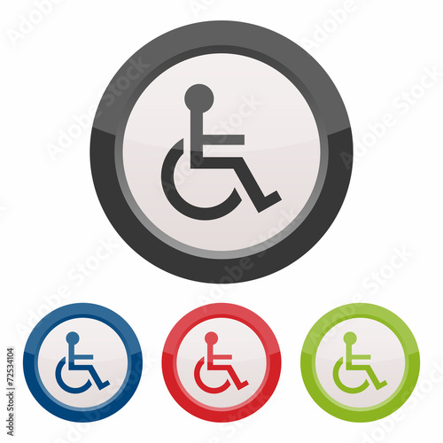 Handicap or wheelchair person icon