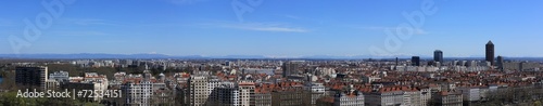 vue panoramique sur la ville de lyon