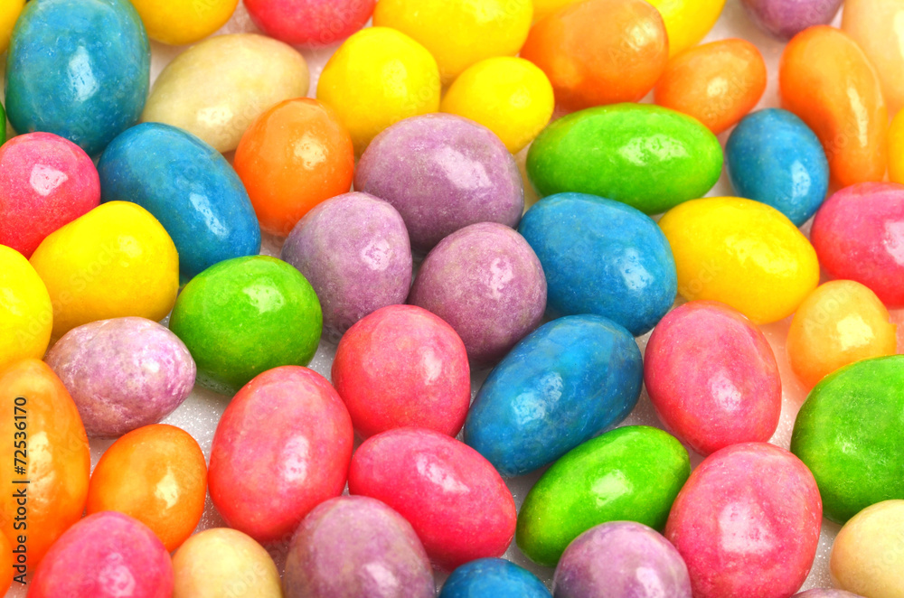 Multycolored sweet bright dragee background