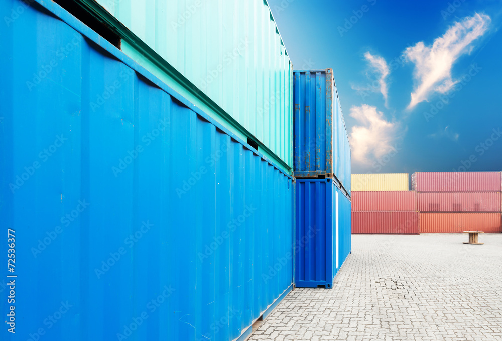 Stack of Cargo Containers at the docks Stack of Cargo Containers at the docks