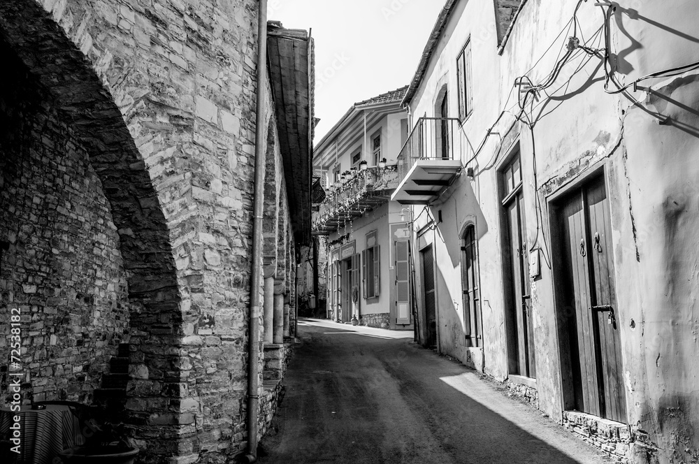 Street in Lefkara village. Larnaca district, Cyprus