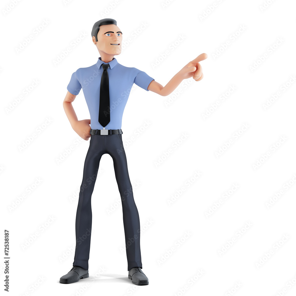 3d Businessman pointing up. Isolated. Contains clipping path 3d Businessman pointing up. Isolated. Contains clipping path