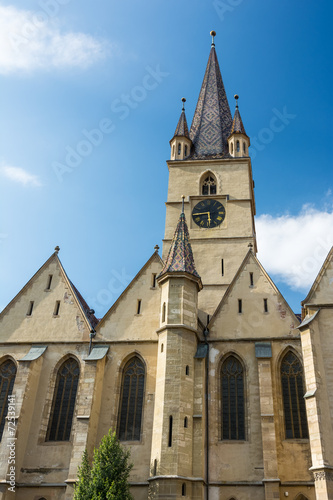 Gothic Lutheran Cathedral of Saint Mary built in 1530 in Sibiu