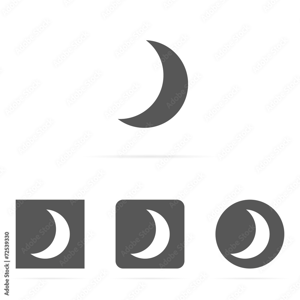 Moon symbol icon Moon symbol icon