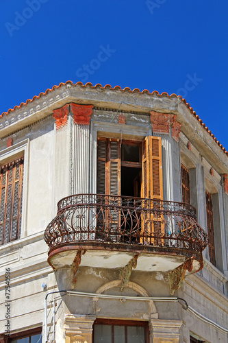 Stone traditional house in Kastoria city (Epirus, Greece) photo