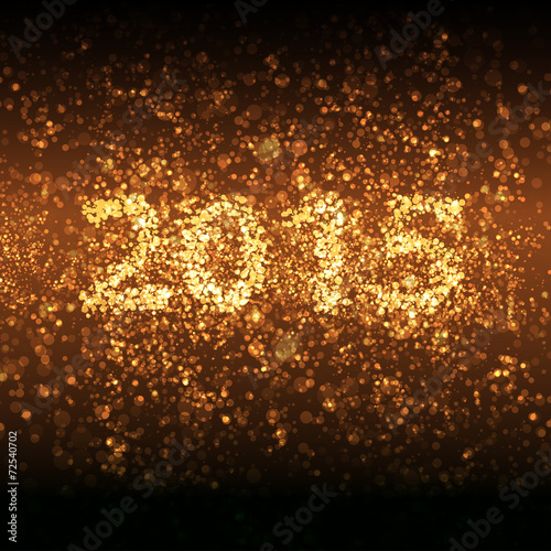 Happy new year 2015, easy editable