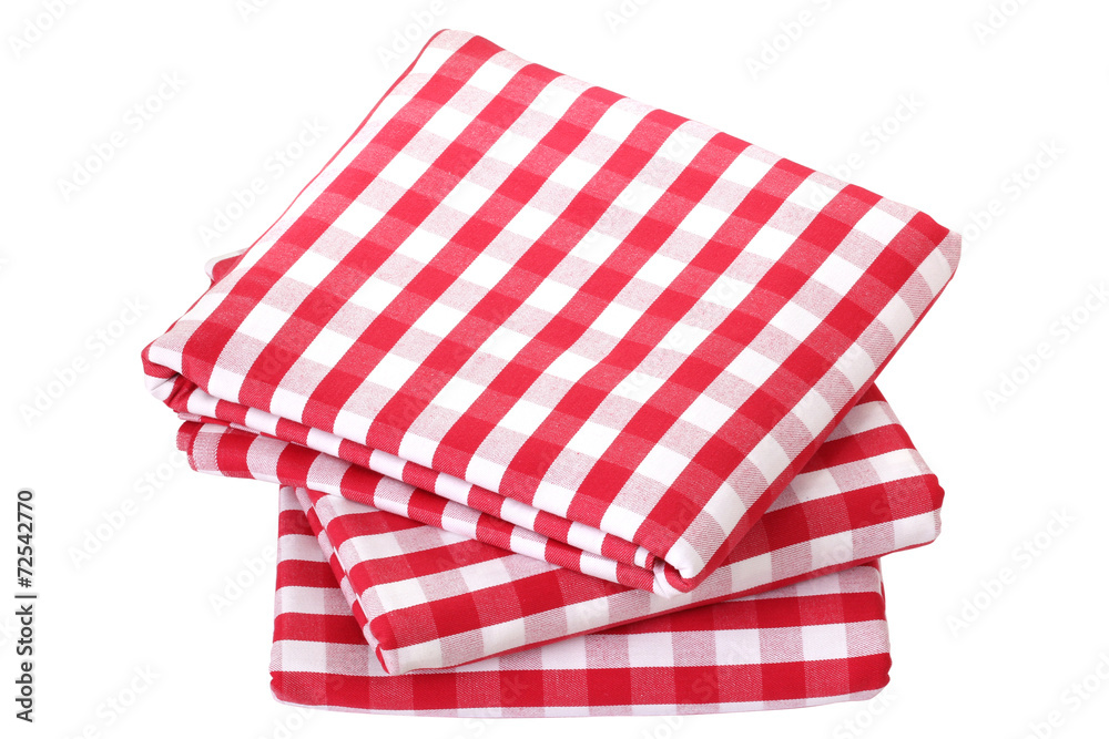 Folded fabric, gingham pattern Folded fabric, gingham pattern