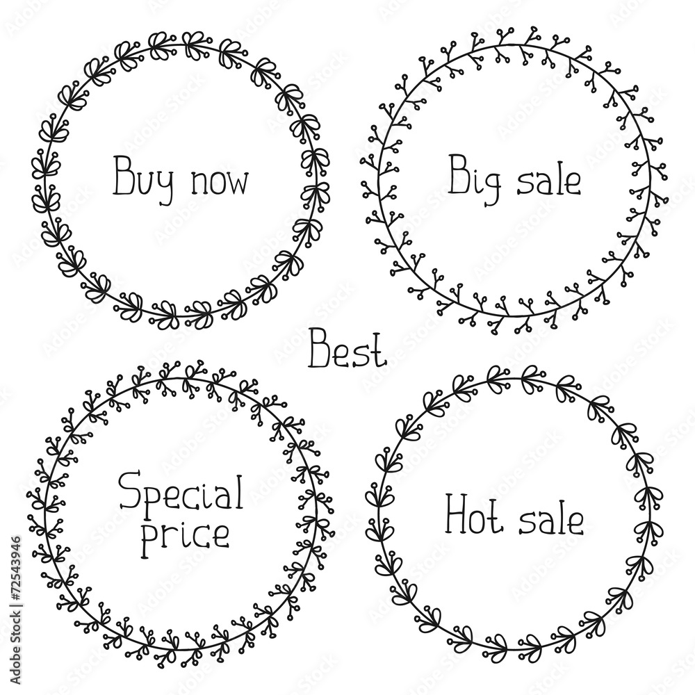 Vector set of hand drawn style badges and elements. Sale tag. Vector set of hand drawn style badges and elements. Sale tag.