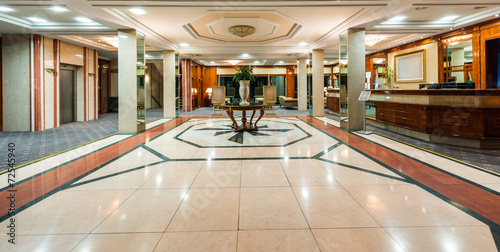 Interior hotel reception