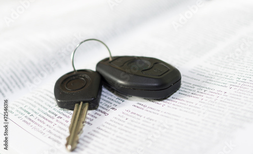 Obraz na płótnie Car key concept with word w salonie
