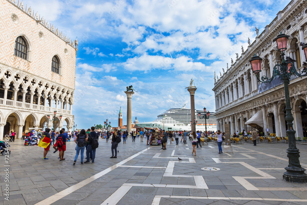Piazza San Marco, Doge's Palace in Venice, Italy