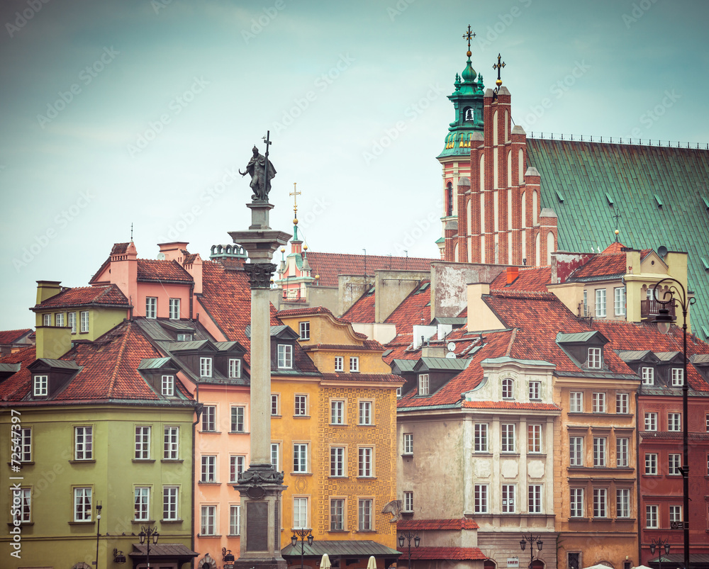 Obraz premium Warszawski Rynek Starego Miasta