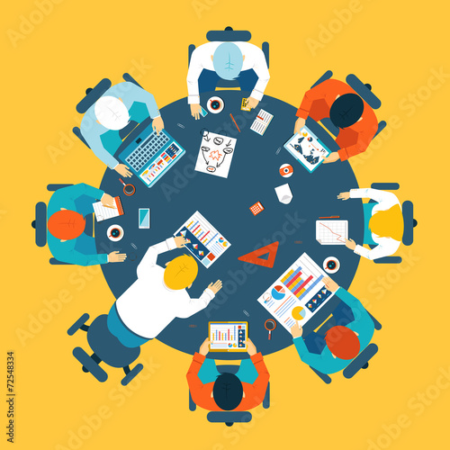 Brainstorming and teamwork concept