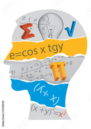 Mathematics student silhouette