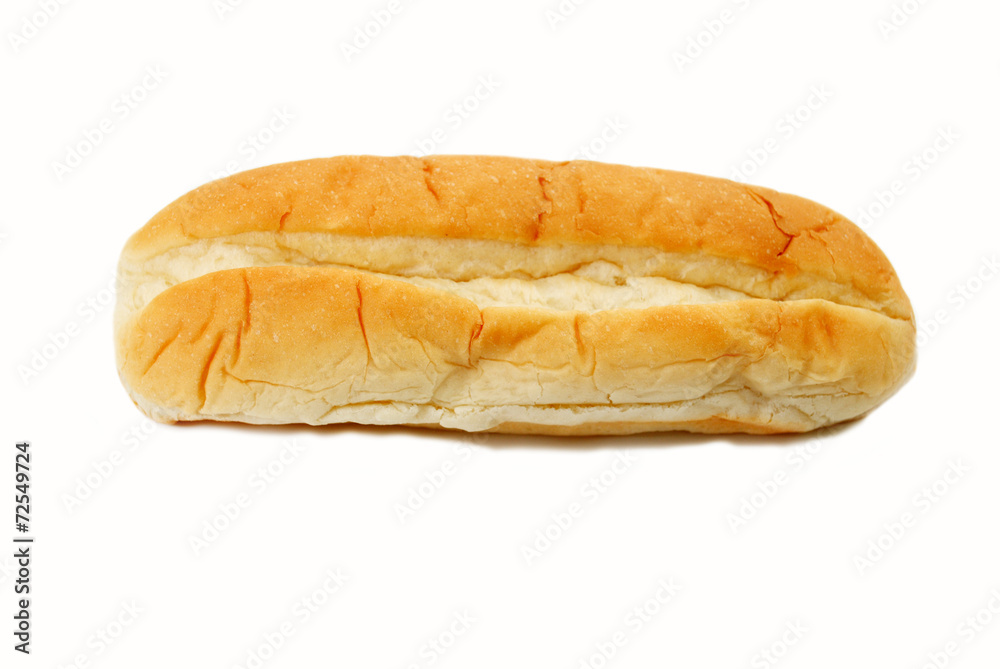 A Fresh Loaf of Italian Bread on White
