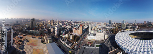 aerial panorama of Kiev city