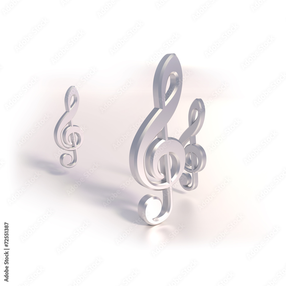 Fototapeta premium Drei Notenschlüssel