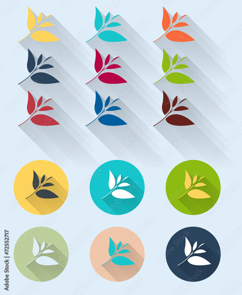 Set of retro eco icons. Set of retro eco icons.