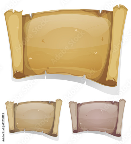 Funny Parchment Scroll For Game Ui