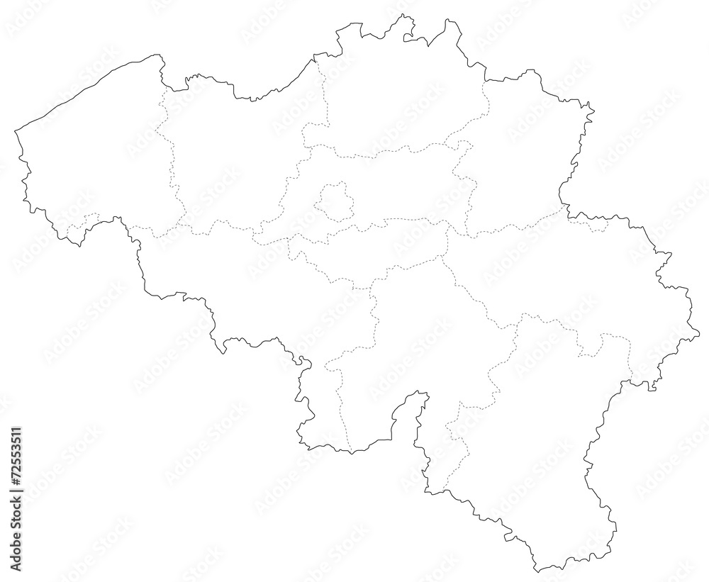 ベルギーの地図