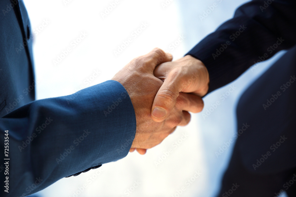 Closeup of a business handshake