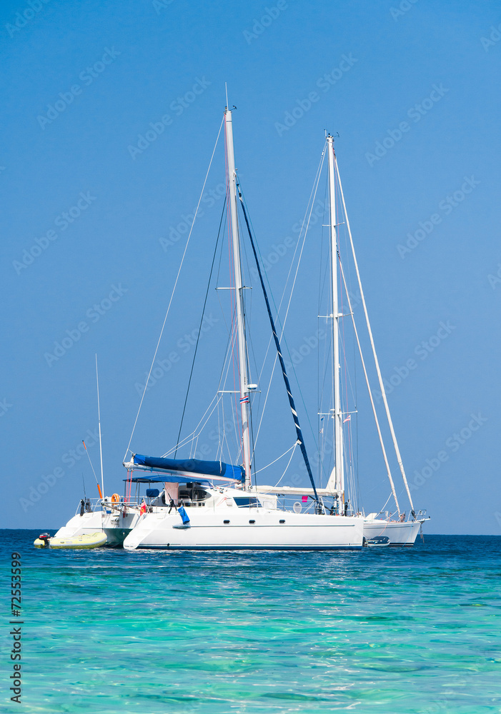 Fototapeta premium Yacht Vacation Expensive Freedom