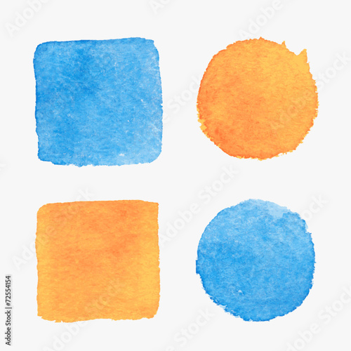 Watercolor design elements