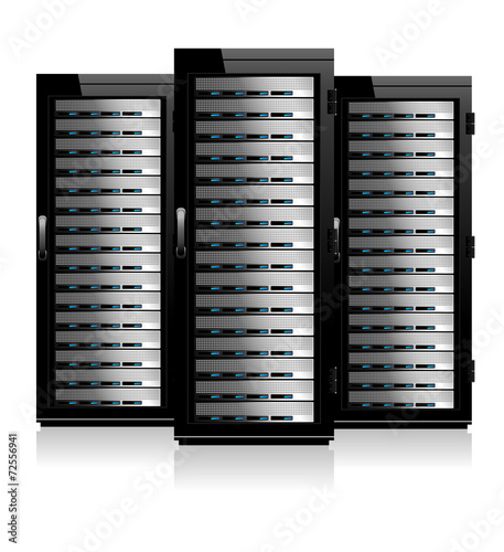 Three Servers - Server in Cabinets