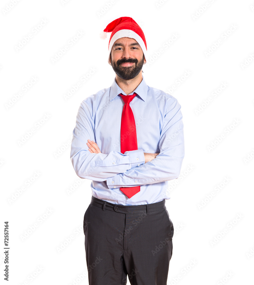 Businessman with christmas hat Businessman with christmas hat