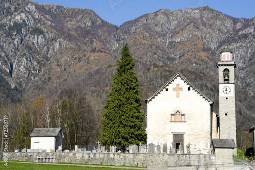 The church of San Michele at Palagnedra on Centovalli valley photo