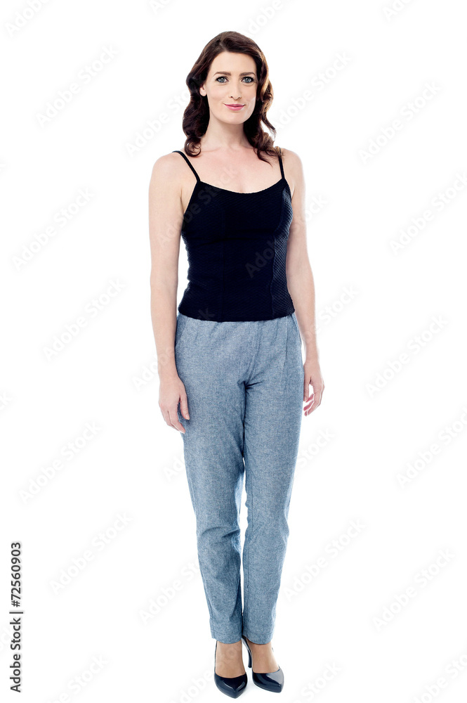Smiling young woman facing camera Smiling young woman facing camera