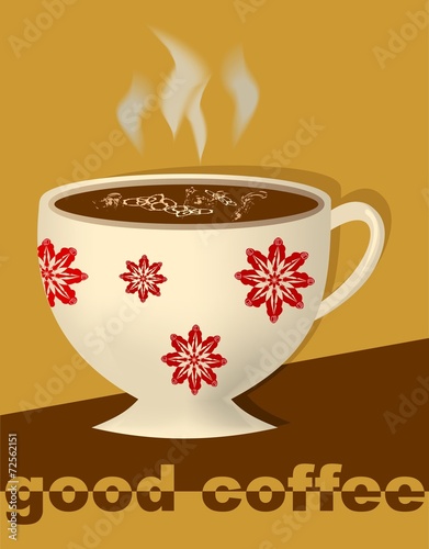 A cup of good coffee - advertising banner photo