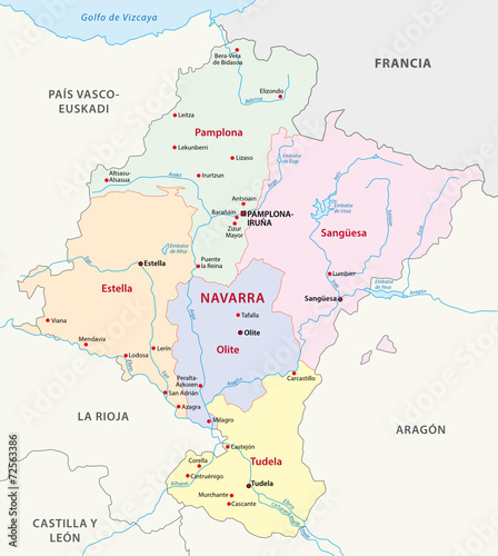 navarre administrative map photo
