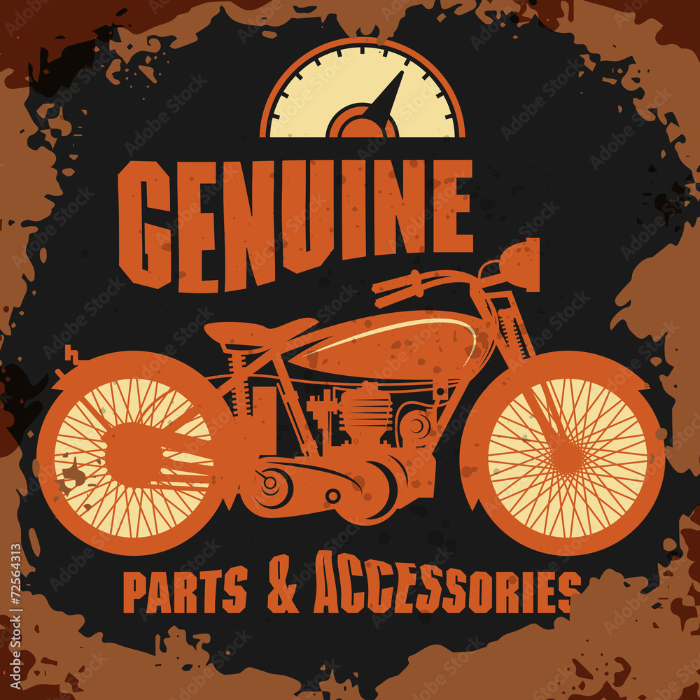 Fototapeta premium Vintage Motorcycle label