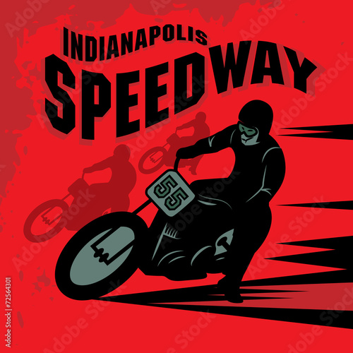 Vintage Motorcycle race label