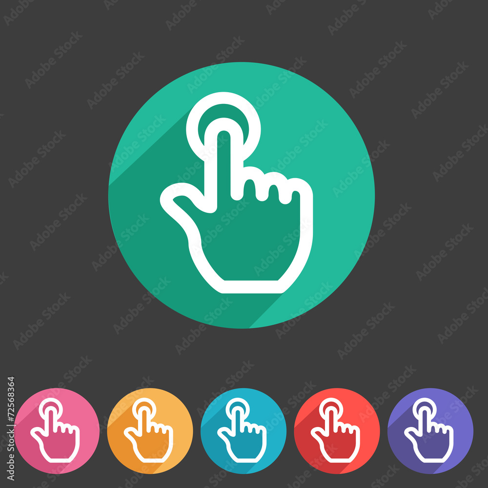 Drag hand flat icon Drag hand flat icon