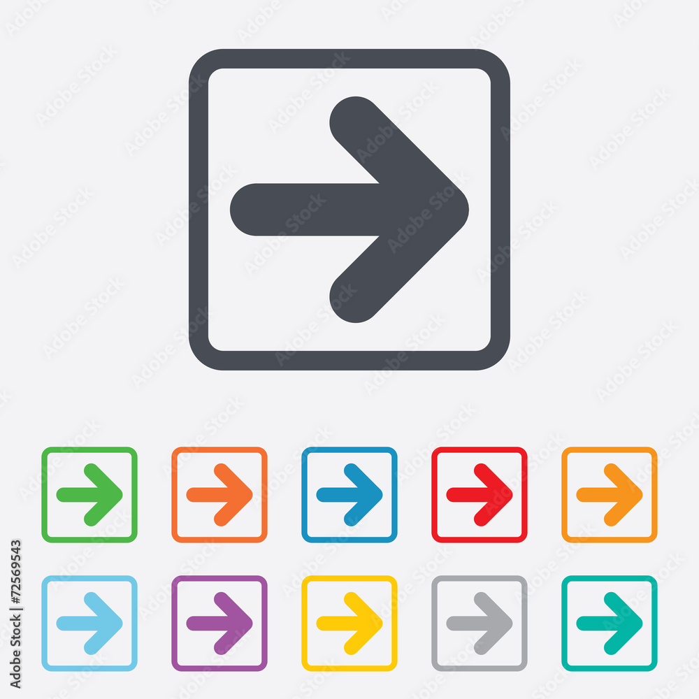 Arrow sign icon. Next button. Navigation symbol Arrow sign icon. Next button. Navigation symbol