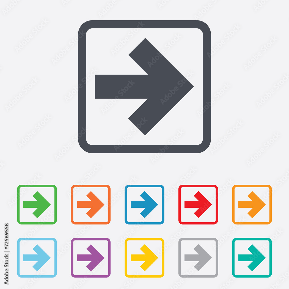 Arrow sign icon. Next button. Navigation symbol Arrow sign icon. Next button. Navigation symbol