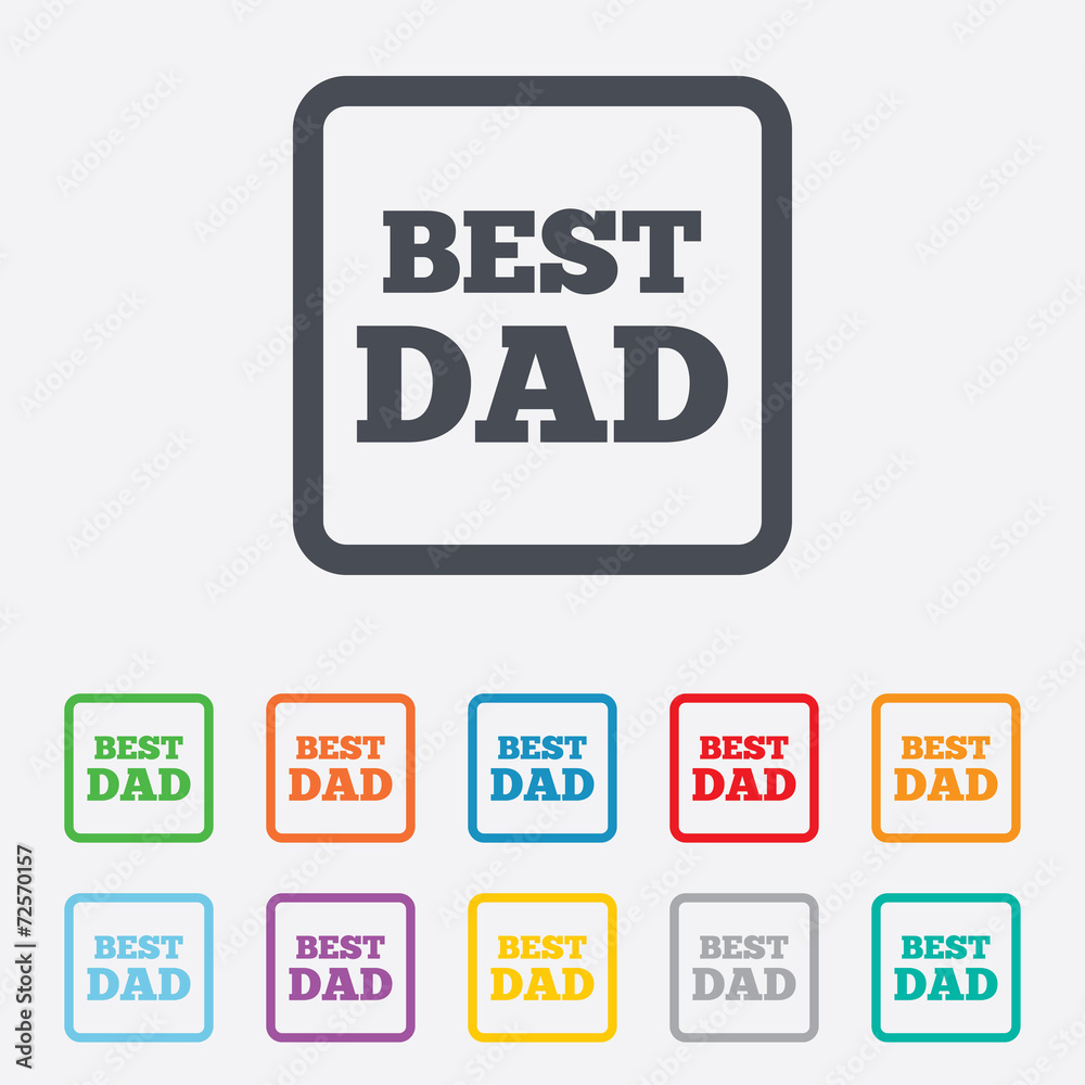 Best father sign icon. Award symbol. Best father sign icon. Award symbol.