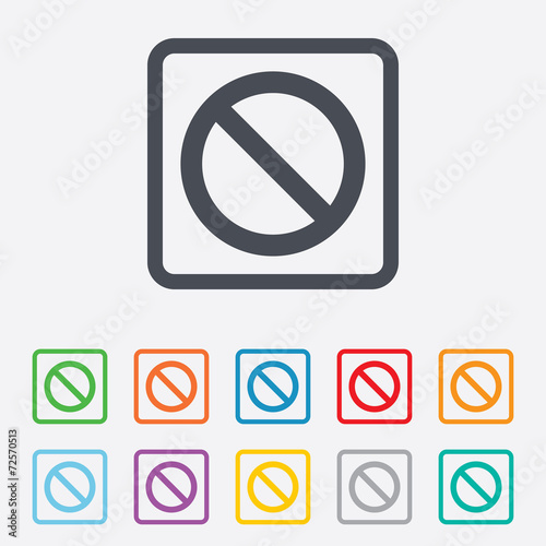 Blacklist sign icon. User not allowed symbol.