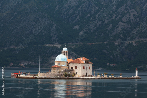 Sea island monastery Montenegro