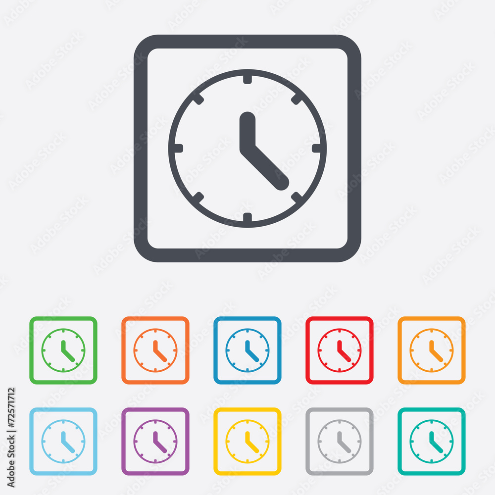 Clock sign icon. Mechanical clock symbol.